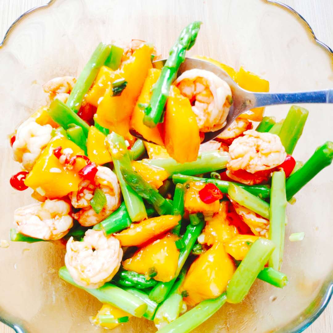 夏日清凉菜酸辣芒果虾