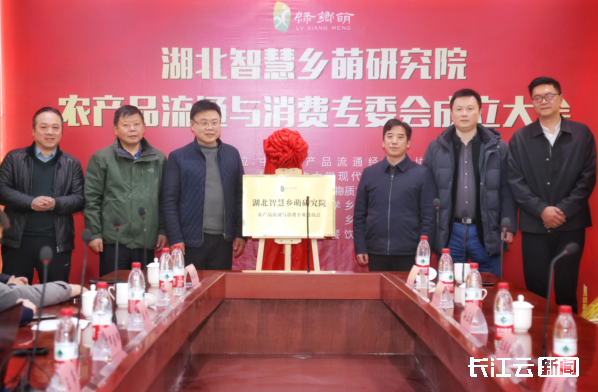 总顾问陆令寿与孙正国教授,胡银根教授等代表揭牌湖北智慧乡萌研究院