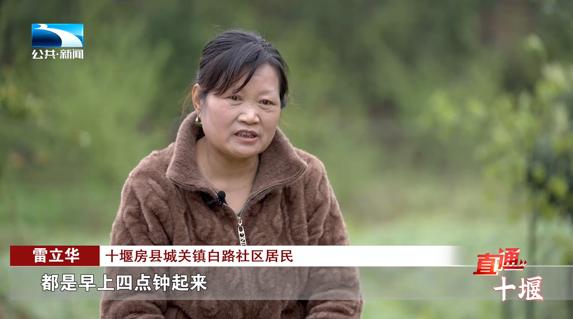 十堰房县城关镇白路社区居民  雷立华:"都是早上四点钟起来,晚上11点