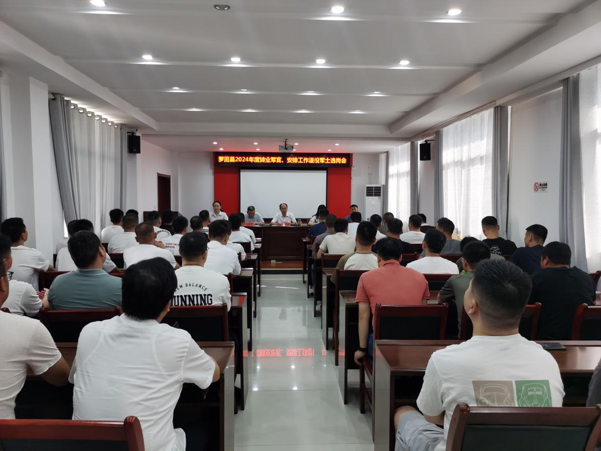 罗田县完成2024年度军队转业干部和安排工作退役士兵  安置选岗工作