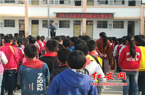 红安县大赵家小学举行全民国家安全教育日宣传教育活动