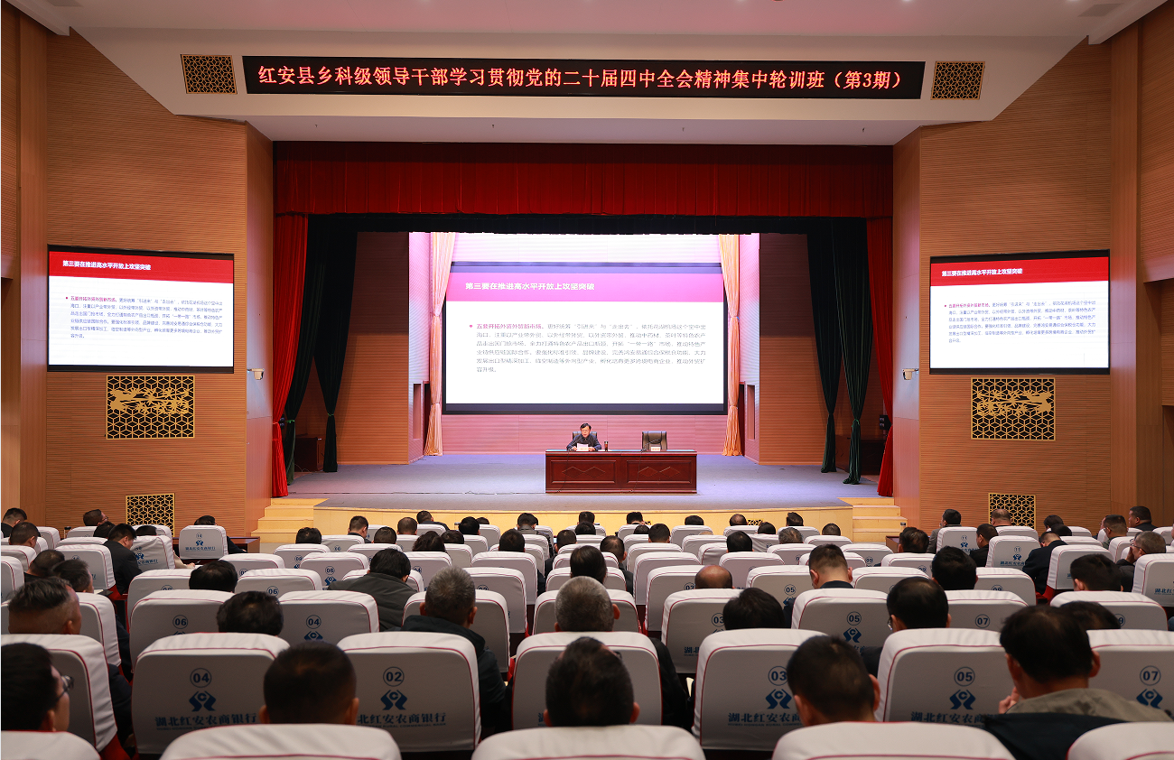 胡广为全县乡科级领导干部学习贯彻党的二十届四中全会精...