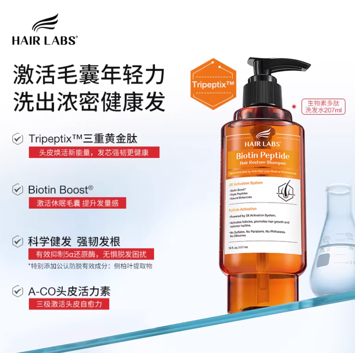 产品图-HairLabs 荷尔涞博洗发水