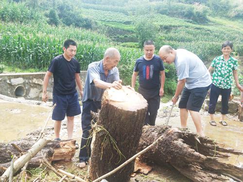 宝丰镇石串村干部奋勇抗险显担当