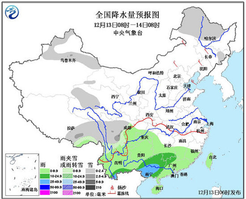 南方地区有较强降水 弱冷空气影响东北华北