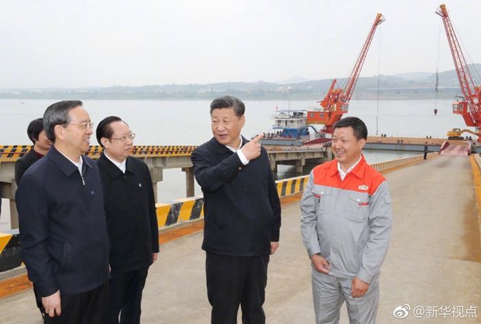 习近平总书记来到湖北宜昌，深入长江沿岸考察