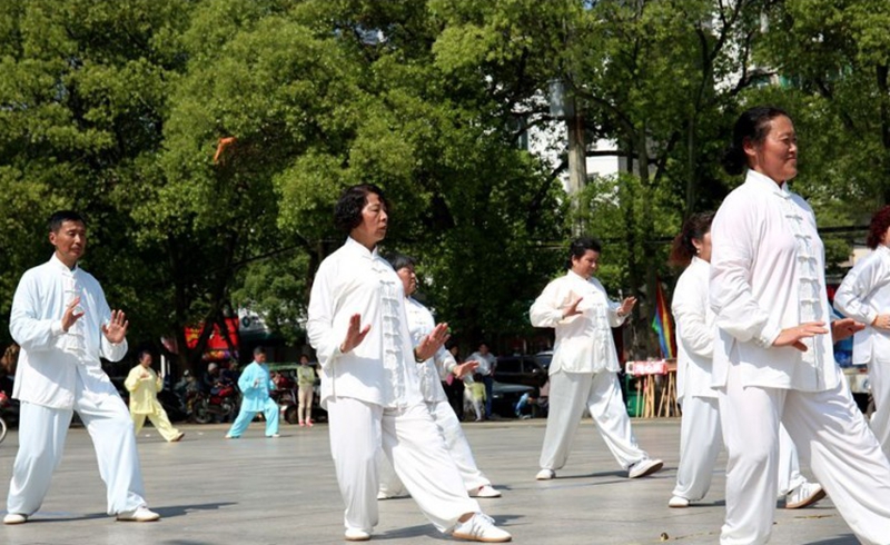 “武当儒侠”现场为竹山太极拳爱好者传艺