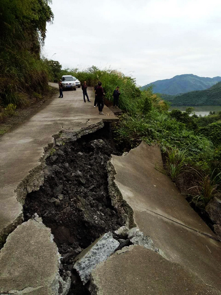 竹山縣道路水毀十分嚴重（圖片聚焦之一）