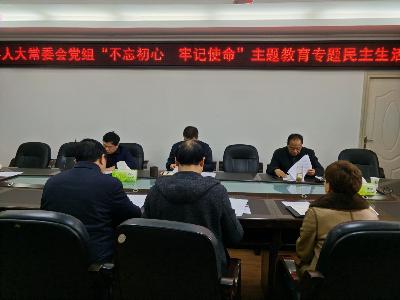 县人大常委会党组召开主题教育专题民主生活会