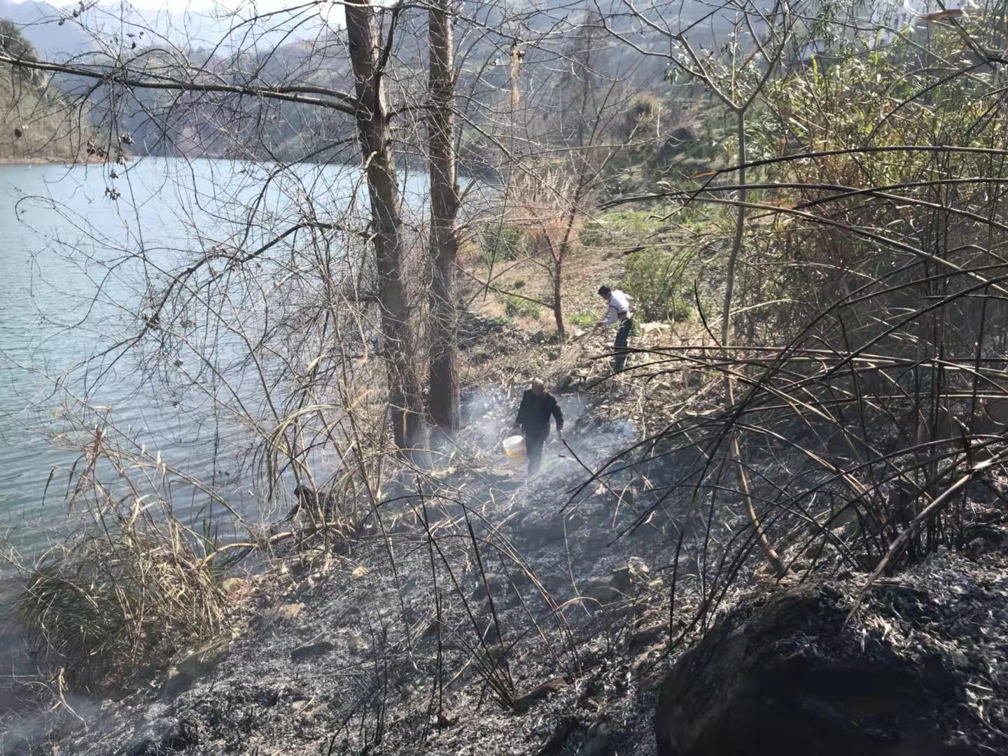 竹山警方快速处置一起野外违规用火案