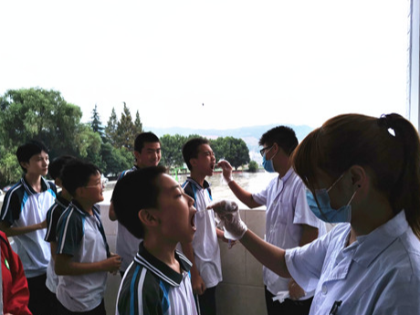 溢水中心学校3900名学生接受核酸检测