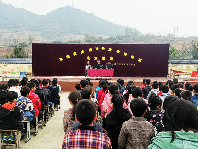 深河鄉(xiāng)兩道中心小學開展法律知識進校園活動