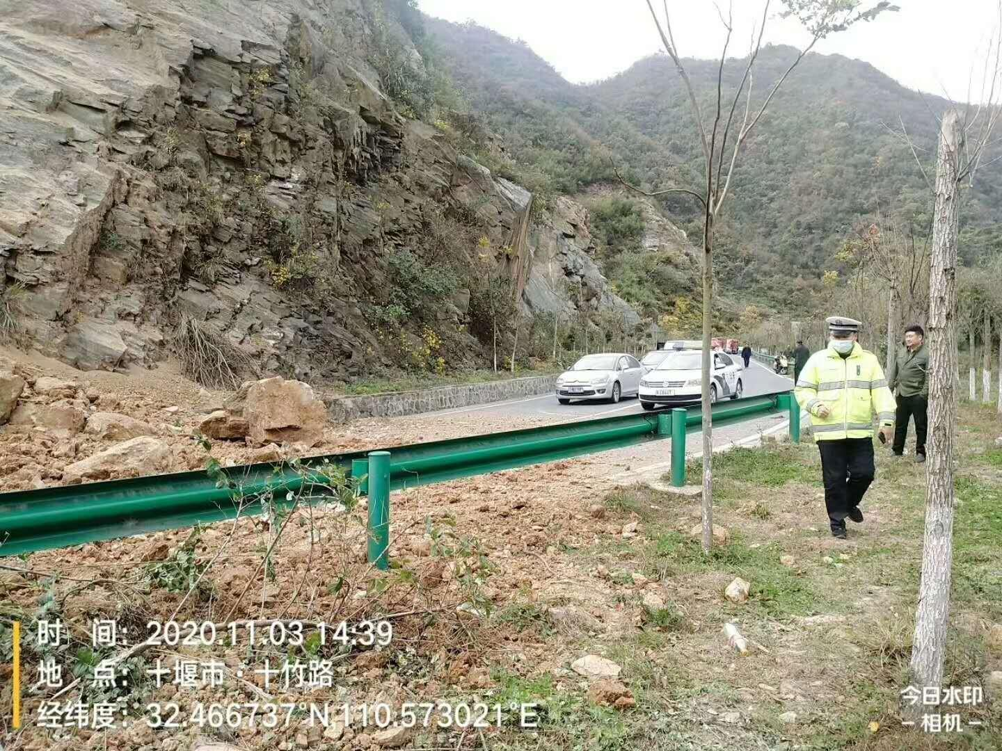 十竹路岳竹关路段发生塌方