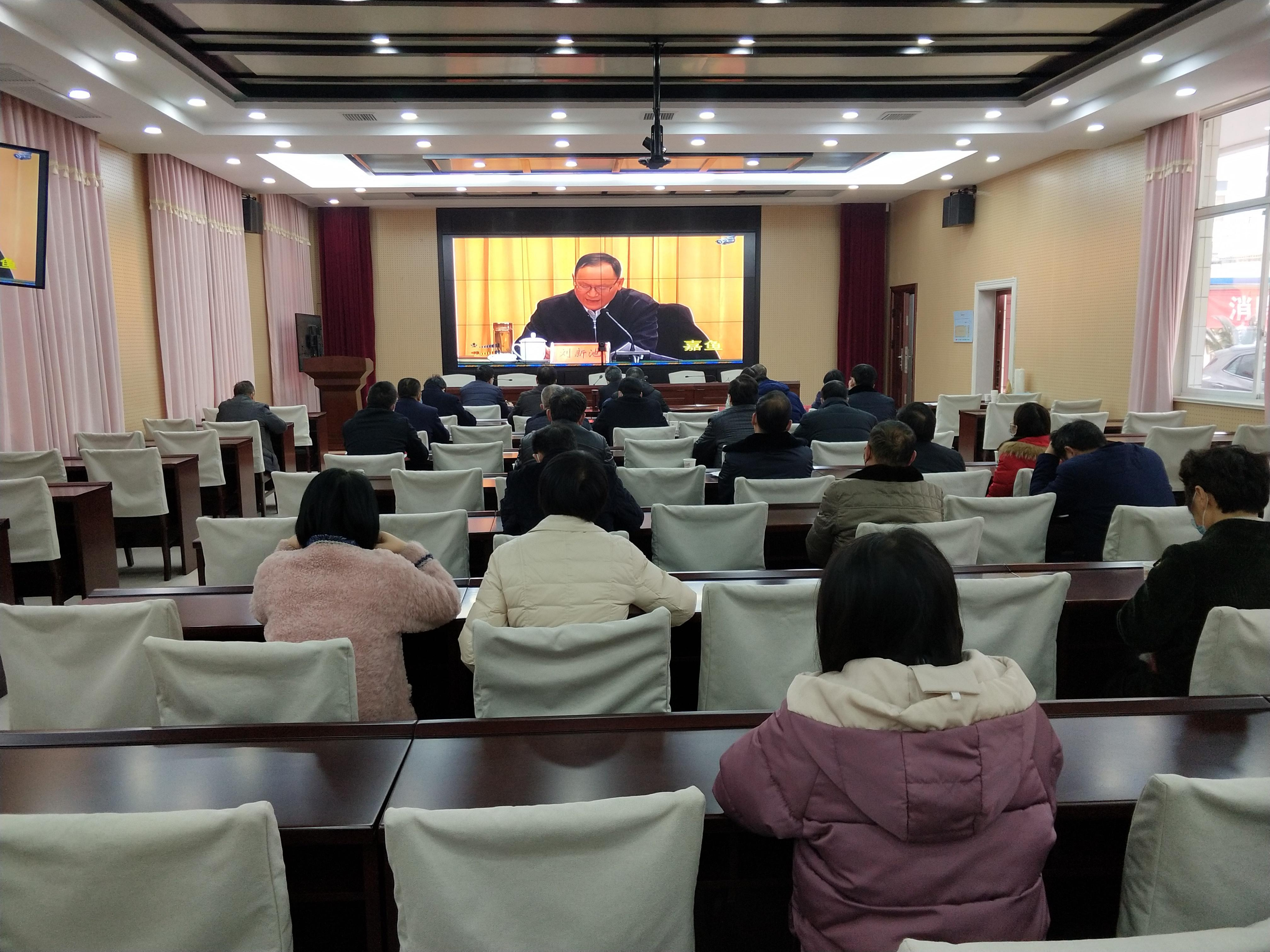 我县收看全省国土绿化现场推进视频会