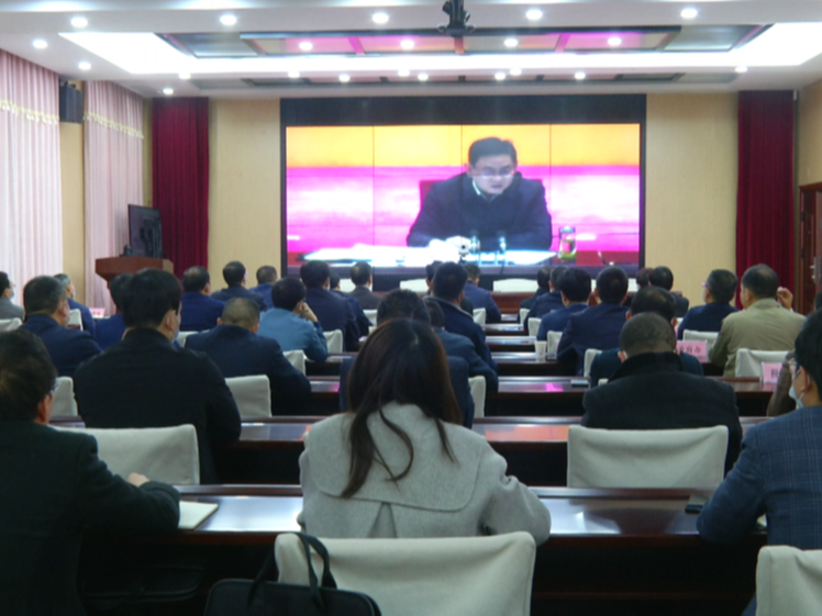 我县收看一季度重点项目拉练暨二季度综合经济视频会