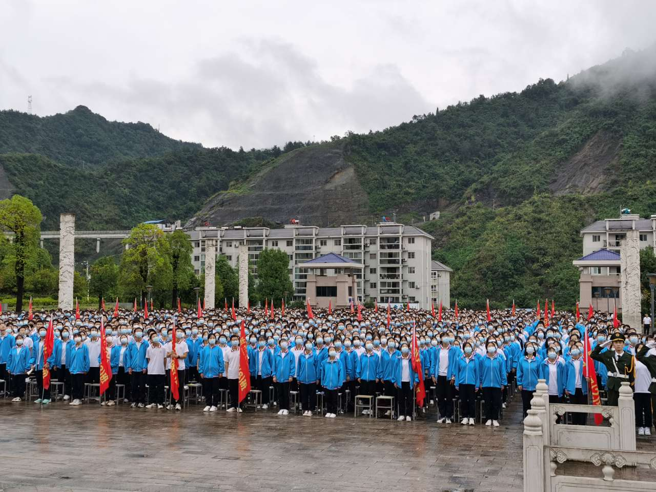 竹山一中举行2021年秋开学典礼