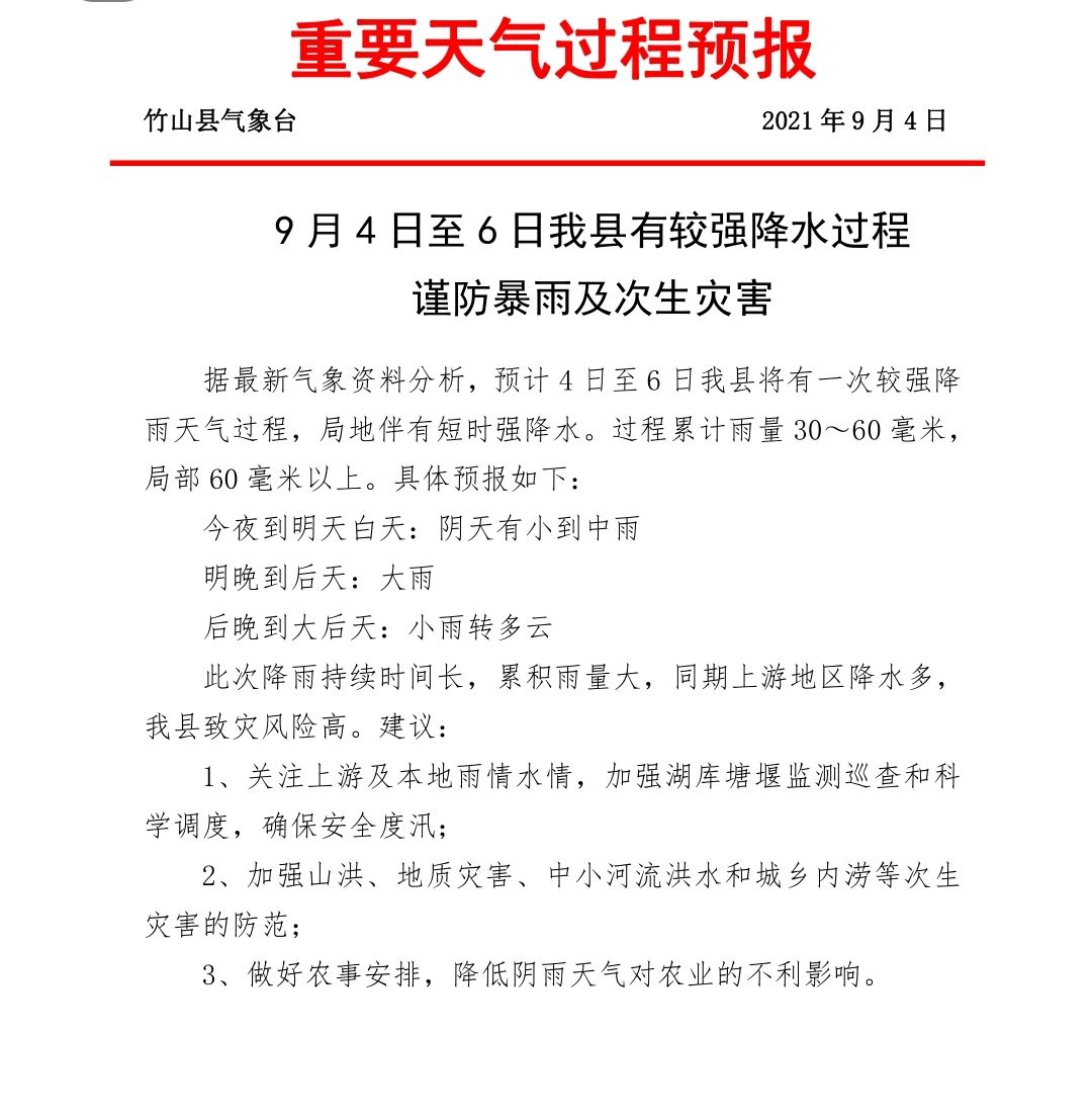 重要天气过程预报