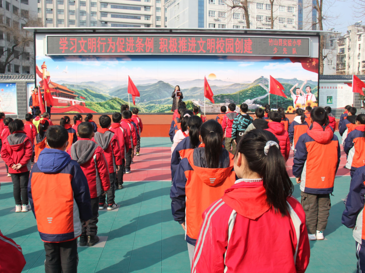 县实验小学：学习促进条例 创建文明校园