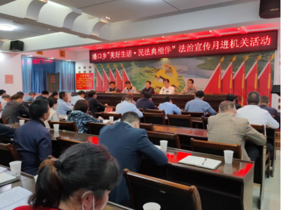 潘口乡开展“美好生活·民法典相伴”法治宣传月进机关活动