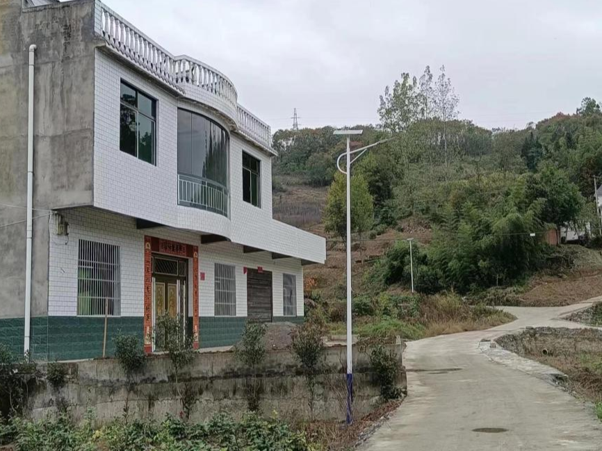 擂鼓镇鼓锣坪村：爱心路灯照亮家乡路