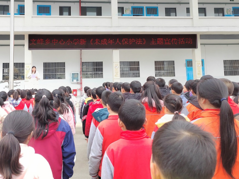 文峰乡中心小学积极宣传新《未成年人保护法》