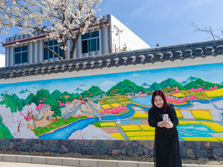 宝丰镇：手绘墙画为美丽乡村增色添彩