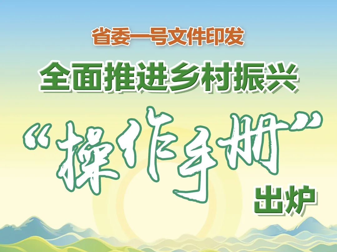 省委一号文件印发 全面推进乡村振兴“操作手册”出炉