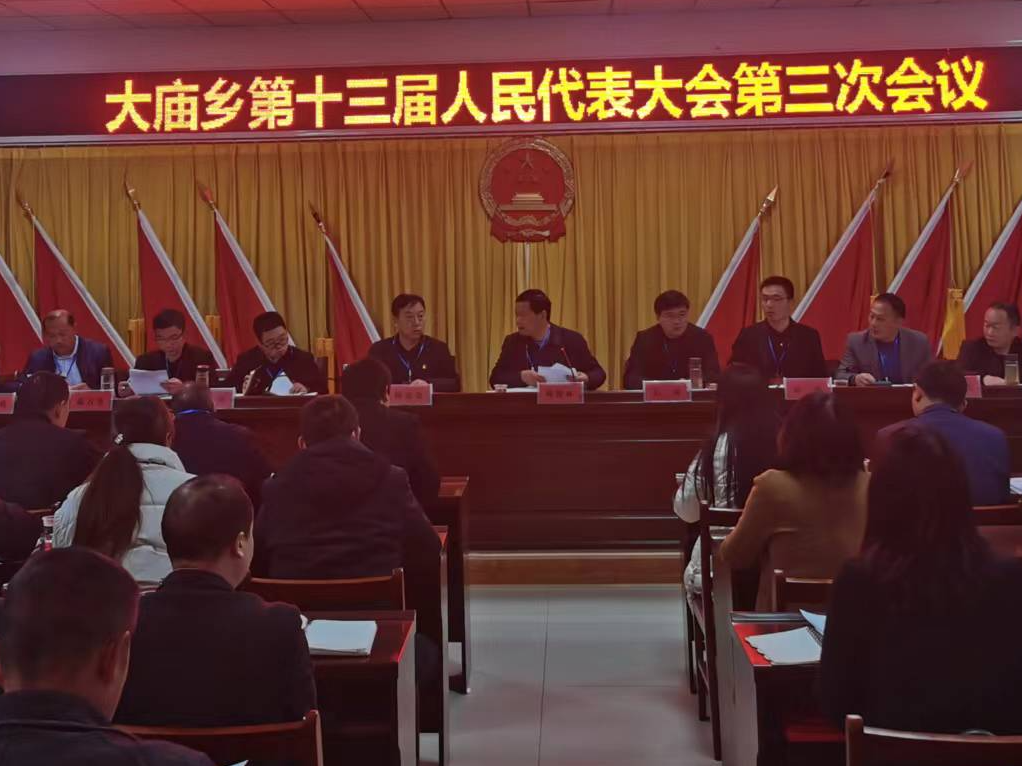 大庙乡第十三届人民代表大会第三次会议召开