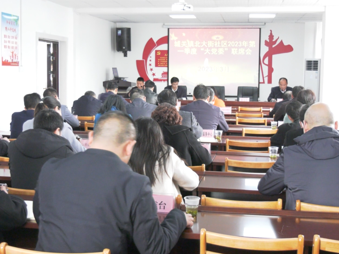 城关镇北大街社区召开 “大党委”联席会议