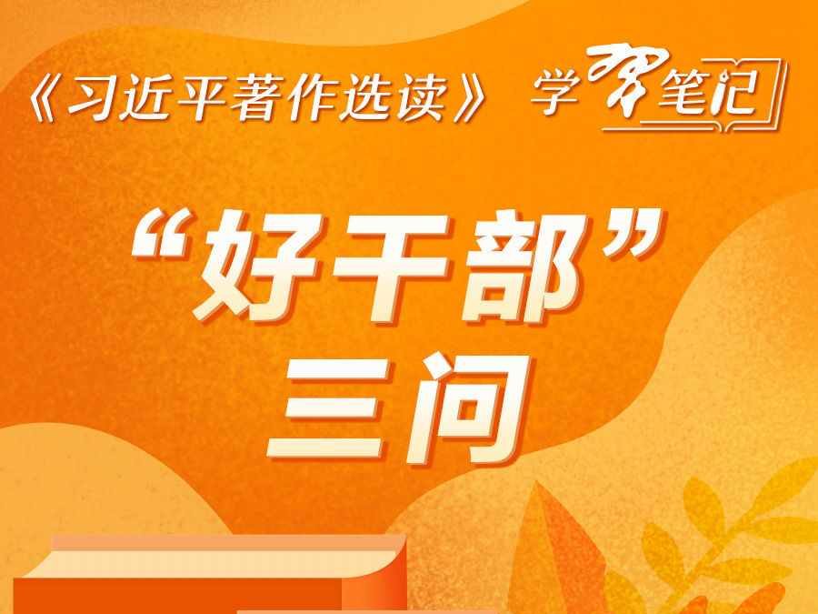 《习近平著作选读》学习笔记：“好干部”三问