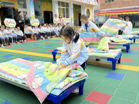 擂鼓镇中心幼儿园举行幼儿生活技能大比拼