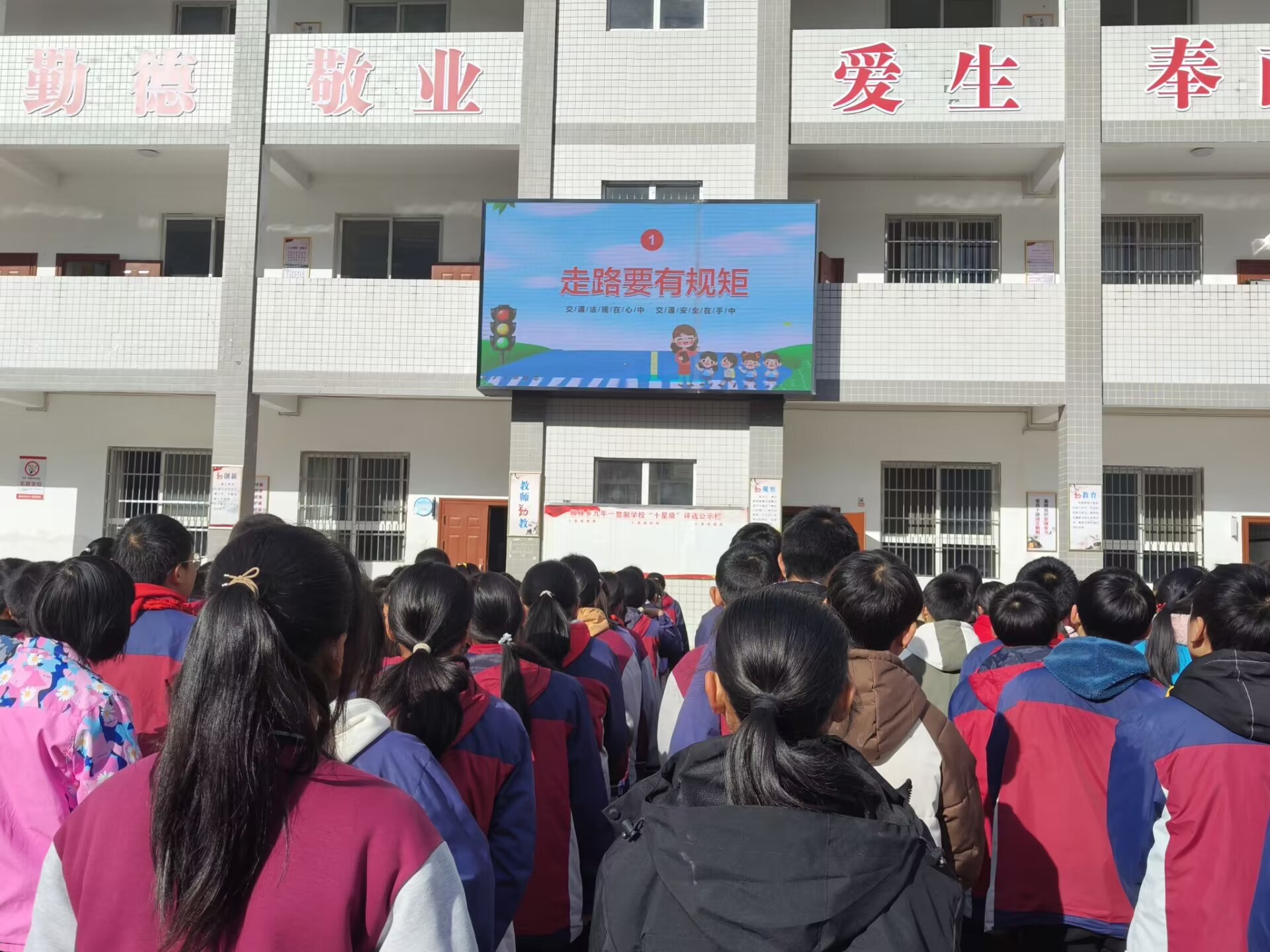 柳林乡九年一贯制学校：文明交通 你我同行