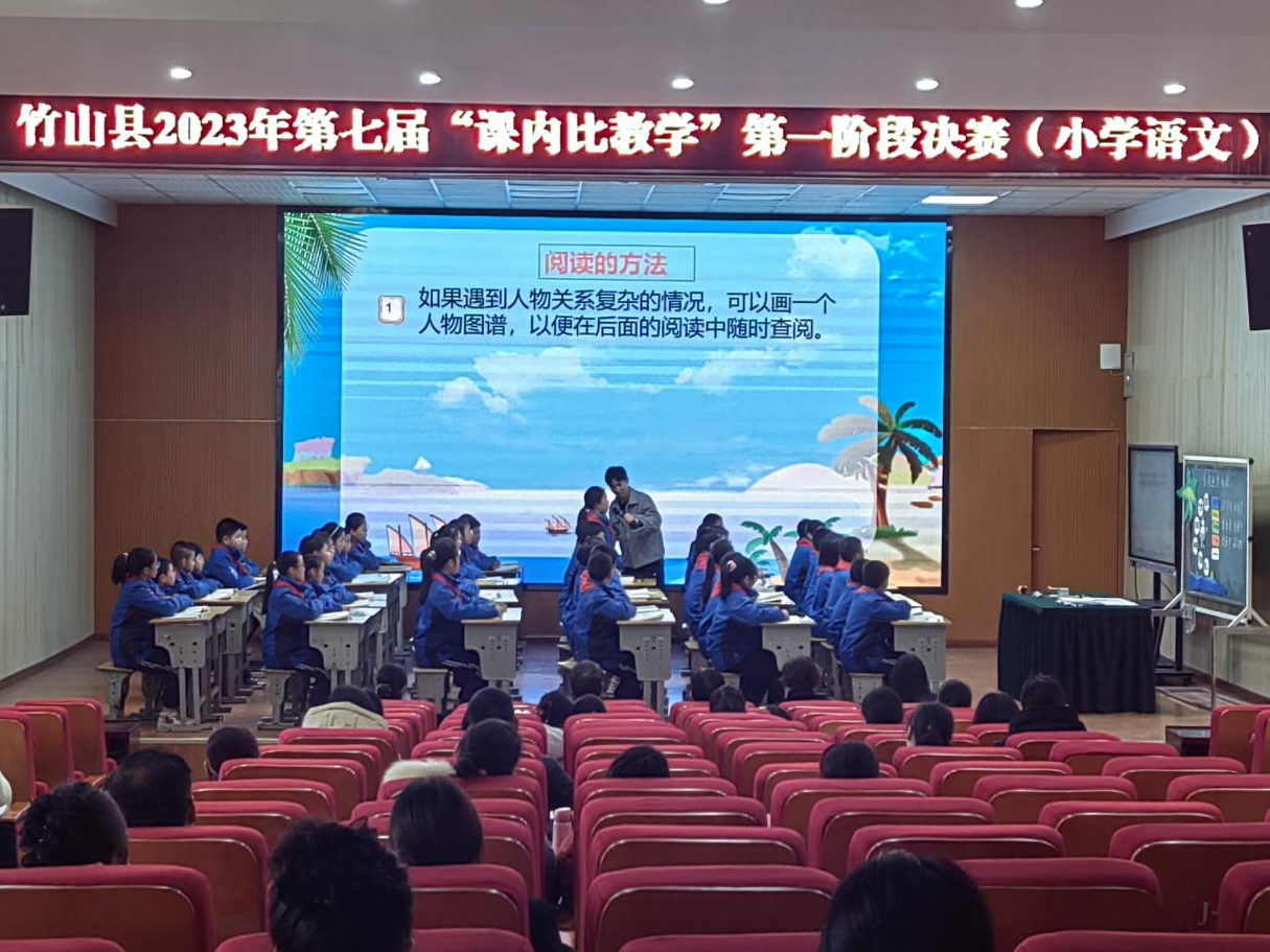 竹山县第七届“课内比教学”第一阶段决赛闭幕