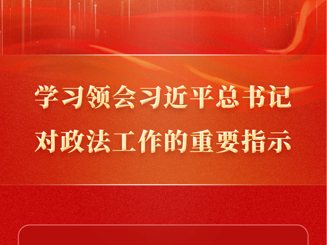 学习领会习近平总书记对政法工作的重要指示