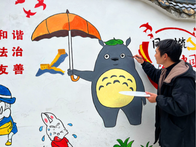 官渡镇梁家小学打造特色文化墙