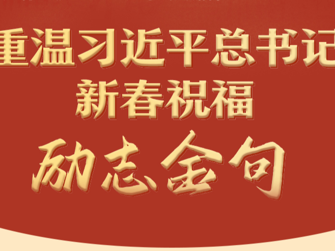 学习进行时丨重温习近平总书记新春祝福·励志金句