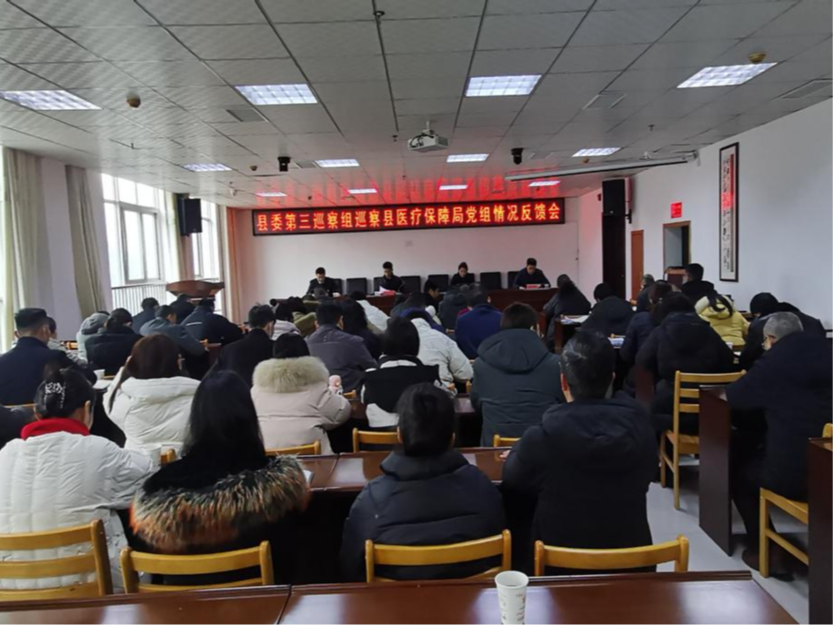 县委第三巡察组向县医疗保障局党组反馈巡察情况
