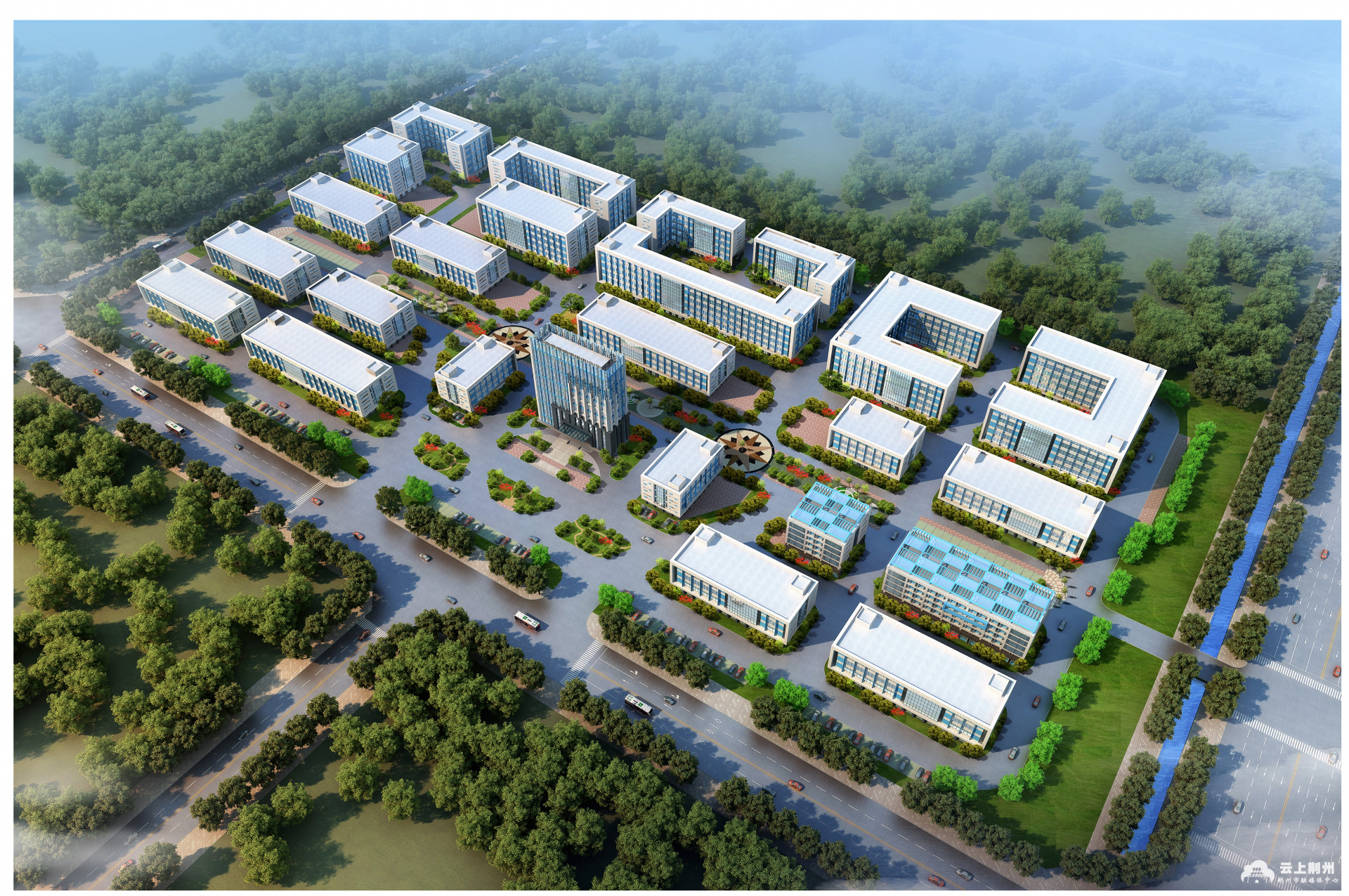 占地200余亩岑河农场汽车电子创新产业园一期厂房实现封顶