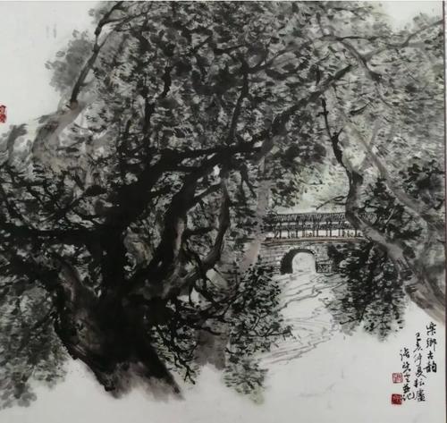 《乐乡古韵一一黄林桥》 作者:张碧云▲《洈水揽胜图》作者:张碧云