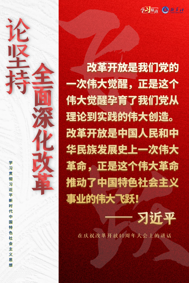 学习原声聆听金句论坚持全面深化改革