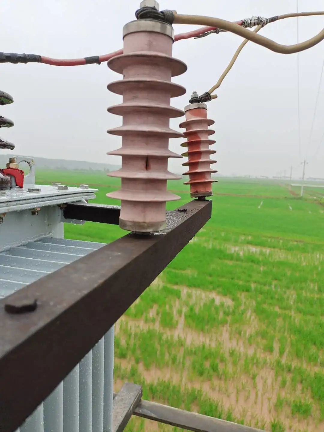 农丰专变避雷器被雷击穿造成停电,供电所已经将其隔离并送电▲联盟