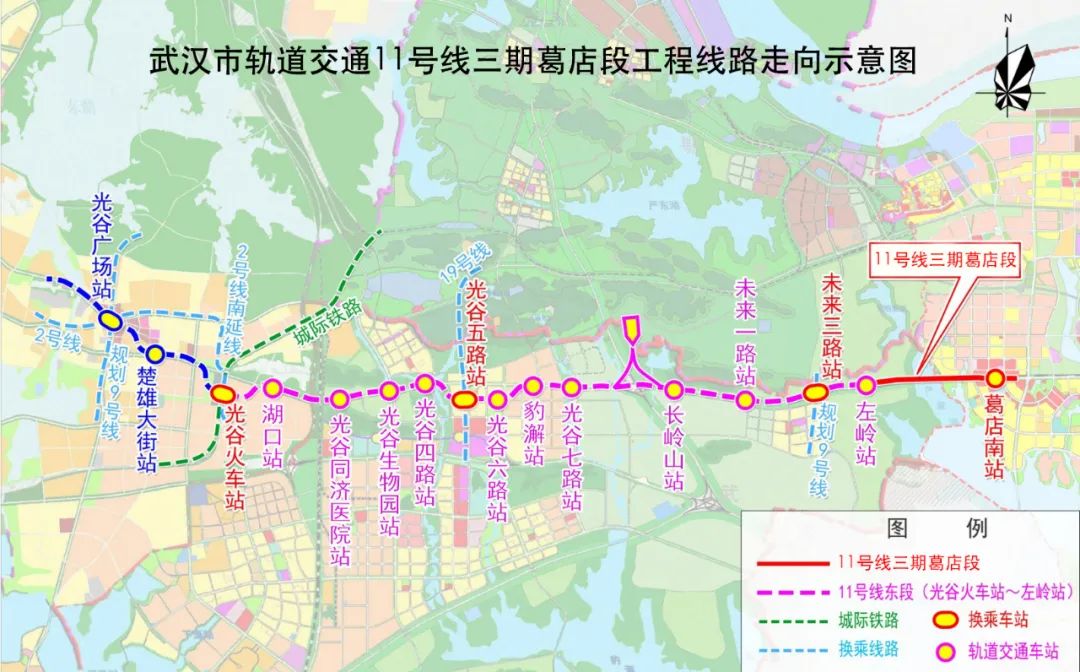 湖后,继续沿高新大道北侧前行,下穿发展大道后,由路侧转入高新大道中