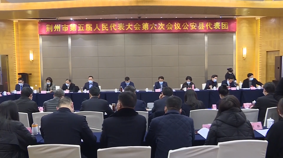 参加荆州市第五届人民代表大会第六次会议的公安县代表团继续开展分组