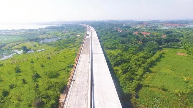 中华科技园特大桥鄂州鄂城区滨港大道一侧,鄂咸高速与武阳高速交会点