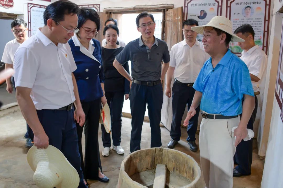 在梁子湖刘斌村高家咀,调研美丽乡村,民宿发展市领导麻琦,姜飞轮,岳劲