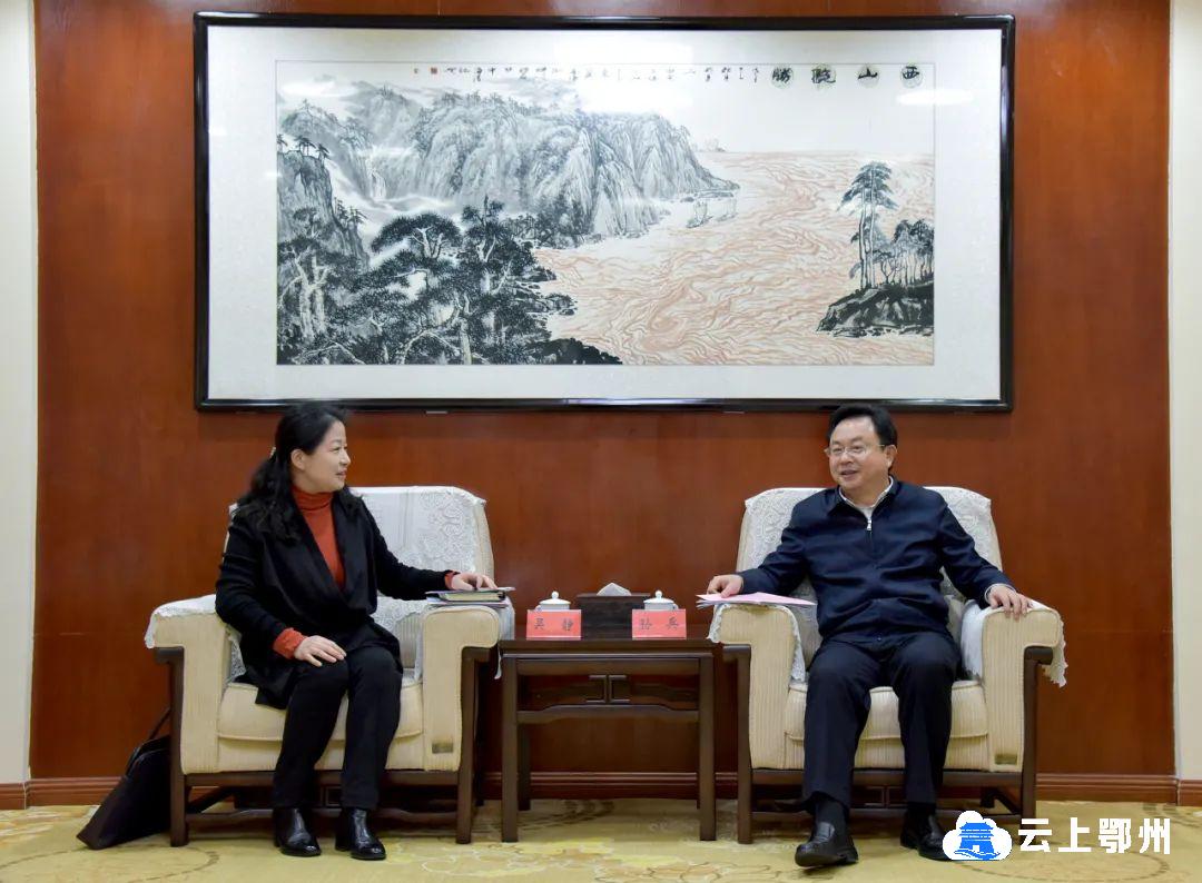 孙兵陈平会见湖北文旅集团董事长吴静一行_云上鄂州