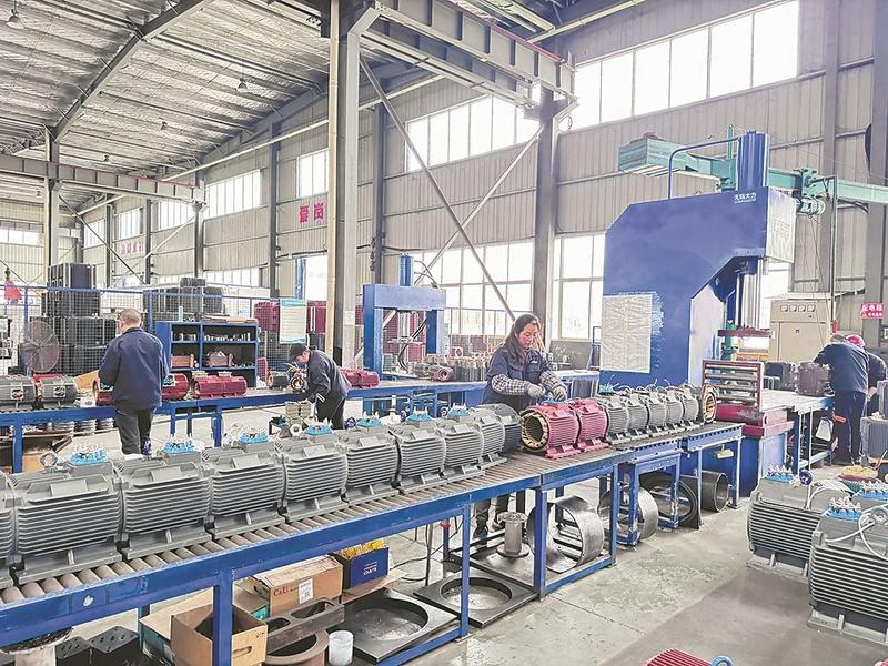 ▲世阳电机的生产车间生产忙