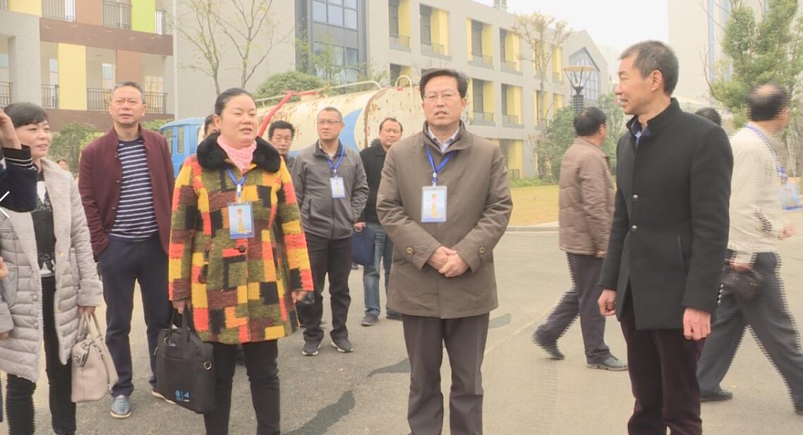 市县人大代表视察黄阳路教育城建设运行