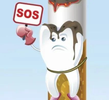 刷掉,吸烟会使大量烟斑沉积在牙齿表面,导致所谓的"大黄牙","烟屎牙"