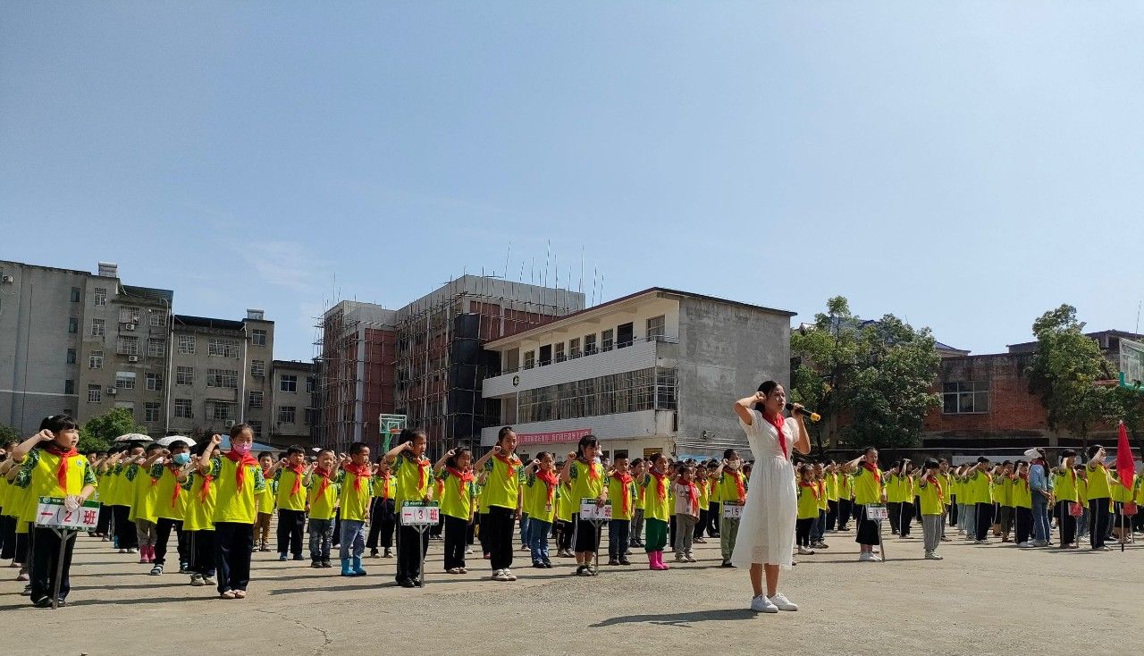 喜迎二十大 争做好队员丨官桥小学举行2022年新队员入队仪式_云上阳新
